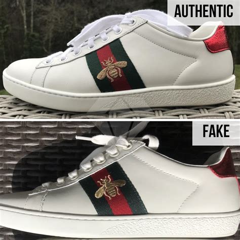 gucci bee sneakers real vs fake|gucci ace bee embroidered sneakers.